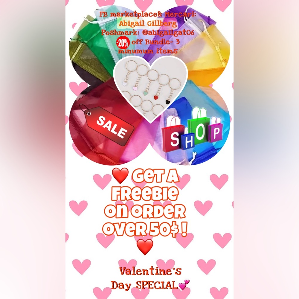 Valentines Special! Freebie on order over 50